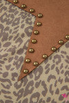 Leopard Print Studded Star Shirt
