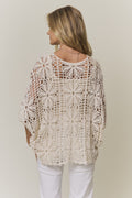 Floral Crochet Open Knit Top